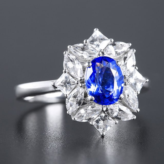 14k Gold 2.23 Ctw Natural Sapphire & Sapphire Ring - 3