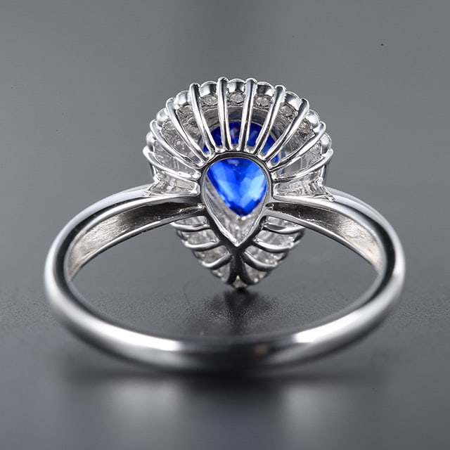 14k Gold 1.19 Ctw Natural Sapphire & Diamond Ring - 4
