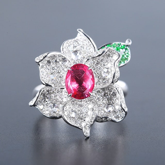 14k Gold 2.83 Ctw Natural Sapphire & Diamond Ring: Ref:230982094 / / gold content:14k gold / / ring size:7. 25us / / / / main gemstone:sapphire / / shape:oval / / carat weight:1. 49ct / / color:pink / / treatment:natural / / / / adjacent gemstone 2 : 