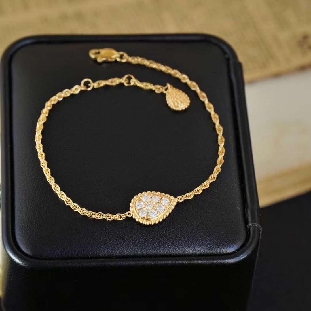 14k Gold 0.38 Ct Natural H Diamond Bracelet - 5