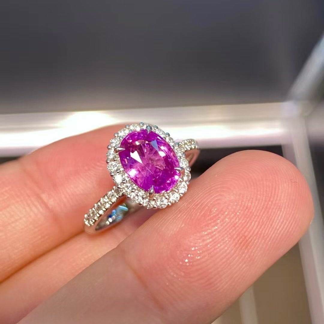 14k Gold 2.47 Ctw Natural Sapphire & Diamond Ring - 2