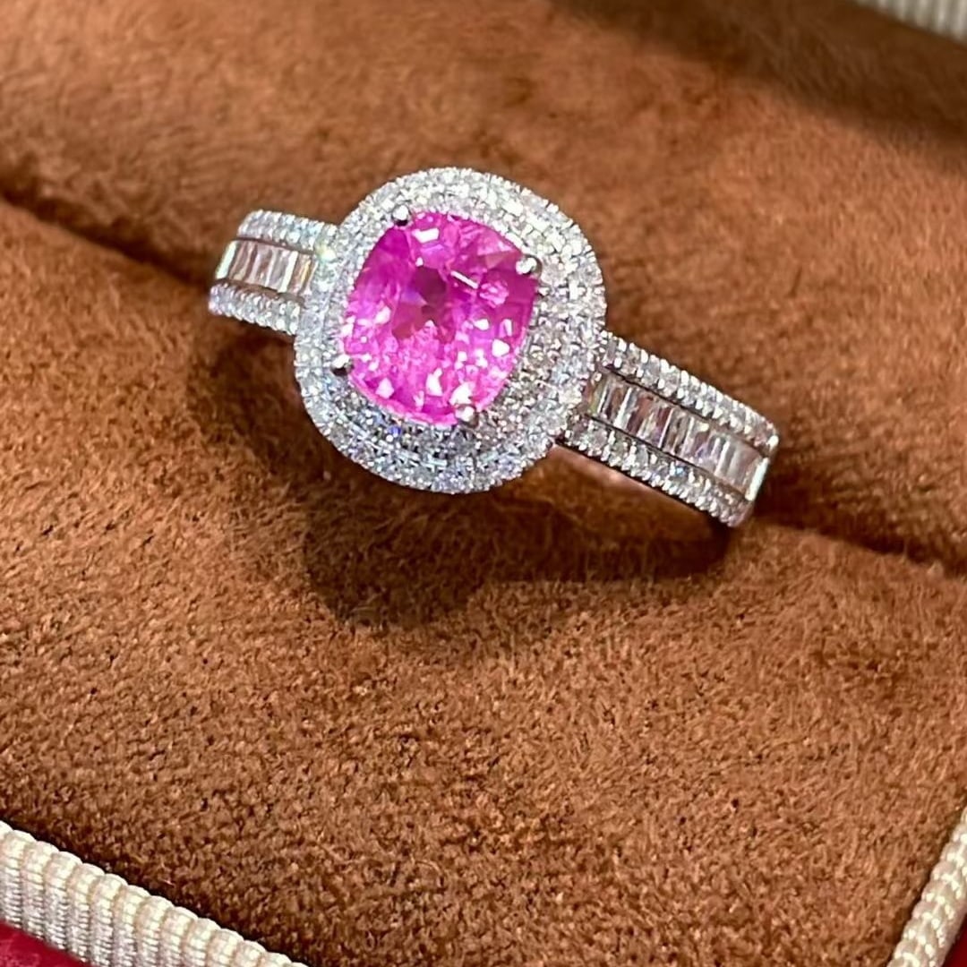 14k Gold 1.45 Ctw Natural Spinel & Diamond Ring - 3