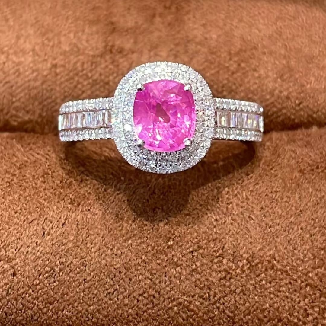 14k Gold 1.45 Ctw Natural Spinel & Diamond Ring - 4
