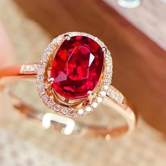14k Gold 1.7 Ct Natural Tourmaline & Diamond Ring - 2