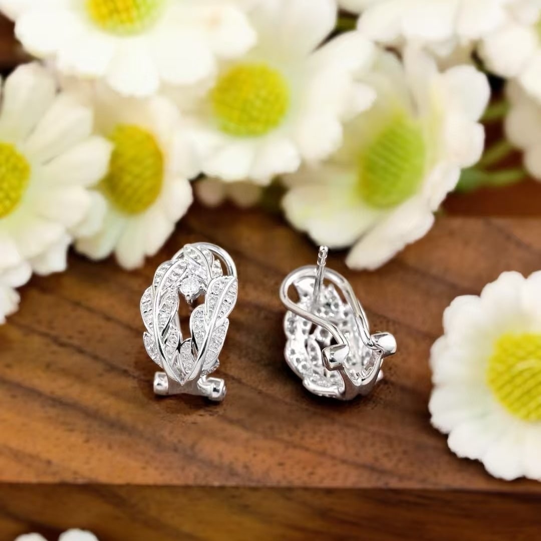 14k Gold 0.83 Ctw Natural H Diamond Jewelry Set - 3