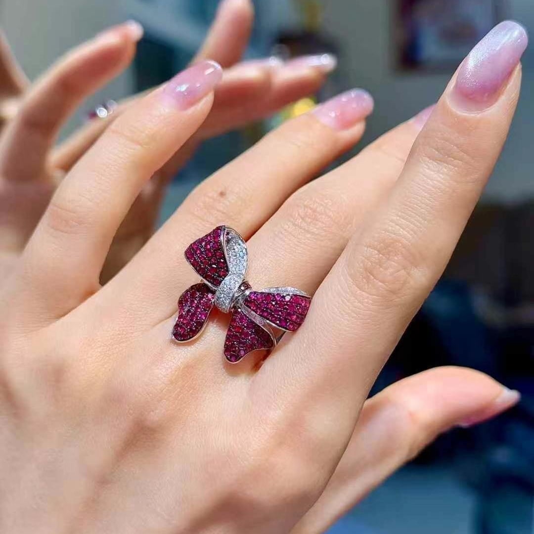 14k Gold 1.86 Ctw Natural Ruby & Diamond Ring - 3