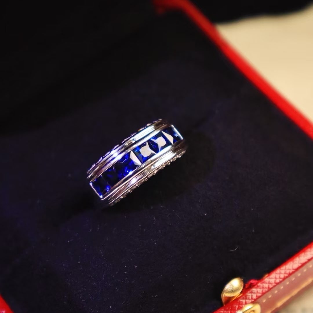 14k Gold 2.24 Ctw Natural Sapphire & Diamond Ring - 3