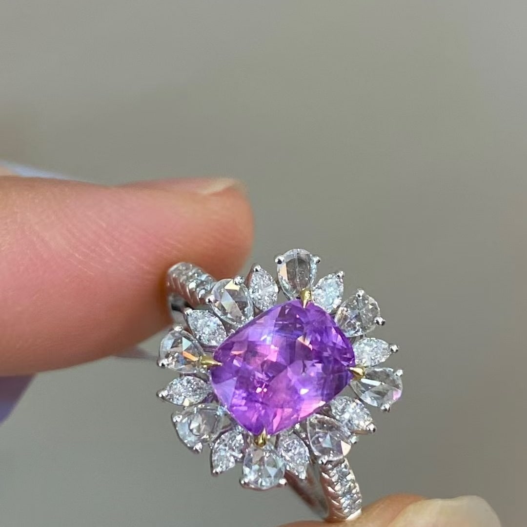14k Gold 3.0 Ctw Natural Sapphire & Diamond Ring - 3