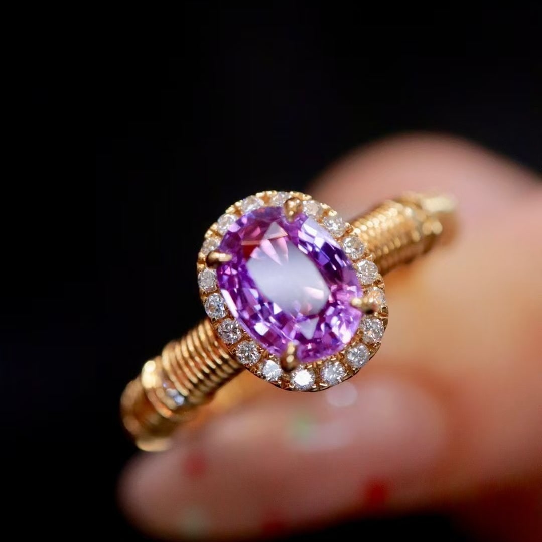 14k Gold 1.27 Ctw Natural Sapphire & Diamond Ring - 2