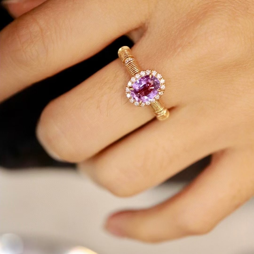 14k Gold 1.27 Ctw Natural Sapphire & Diamond Ring - 6