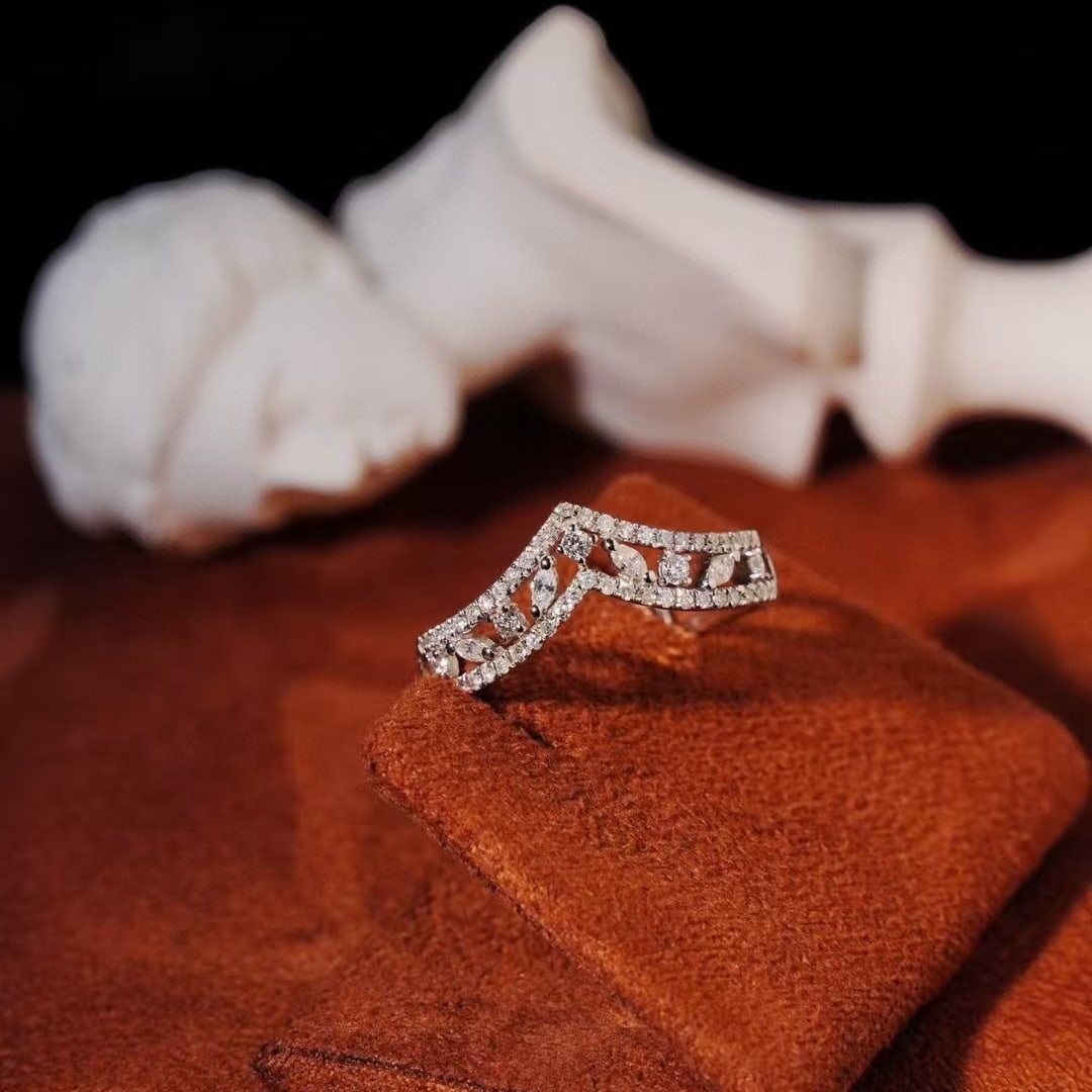 14k Gold 0.65 Ct Natural H Diamond Ring - 2