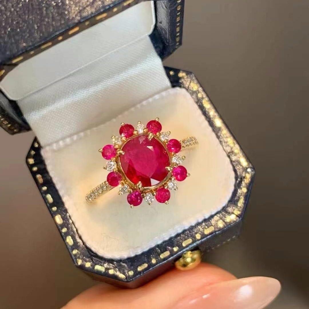 14k Gold 1.72 Ctw Natural Ruby & Ruby Ring (1 of 5)