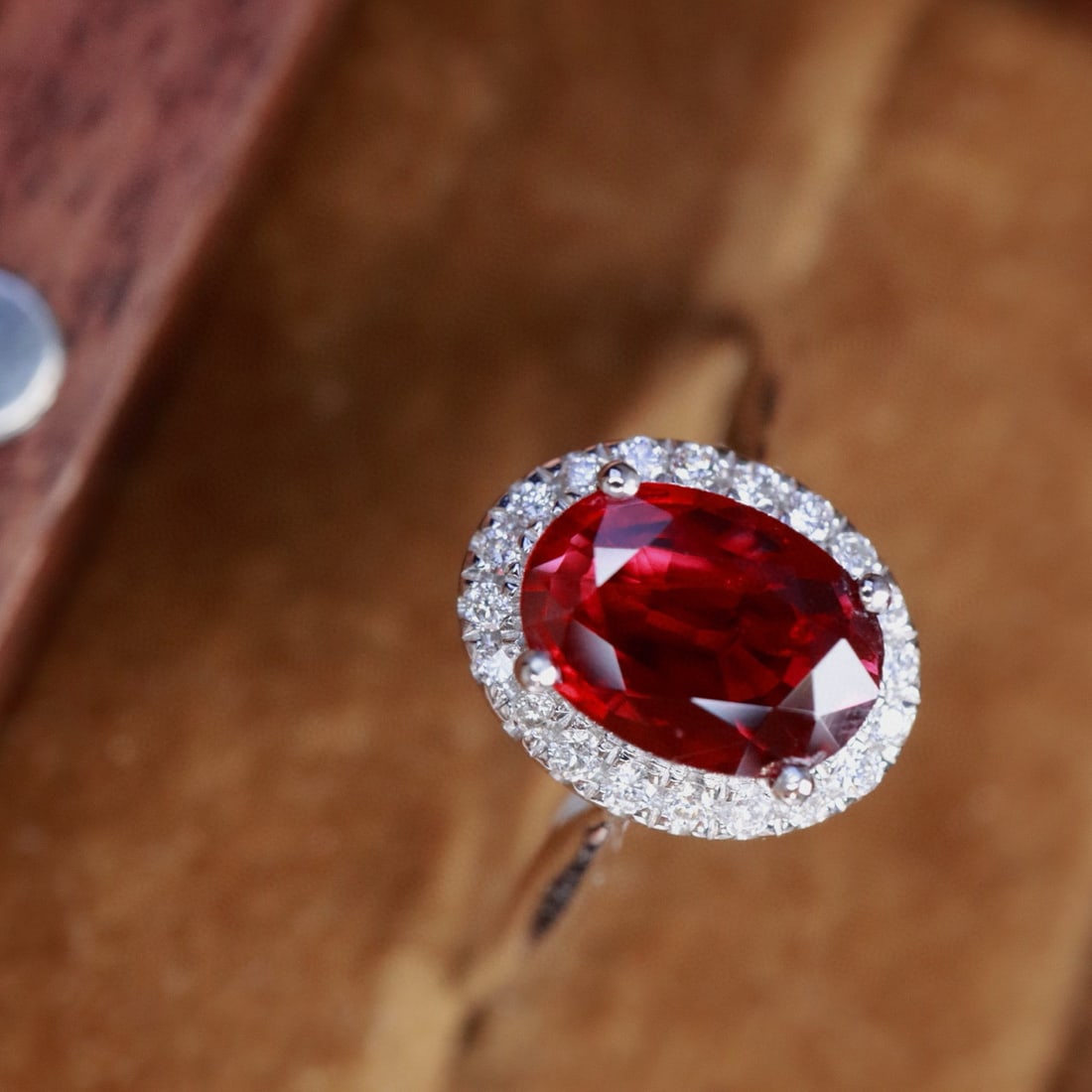 14k Gold 0.68 Ctw Natural Ruby & Diamond Ring - 4