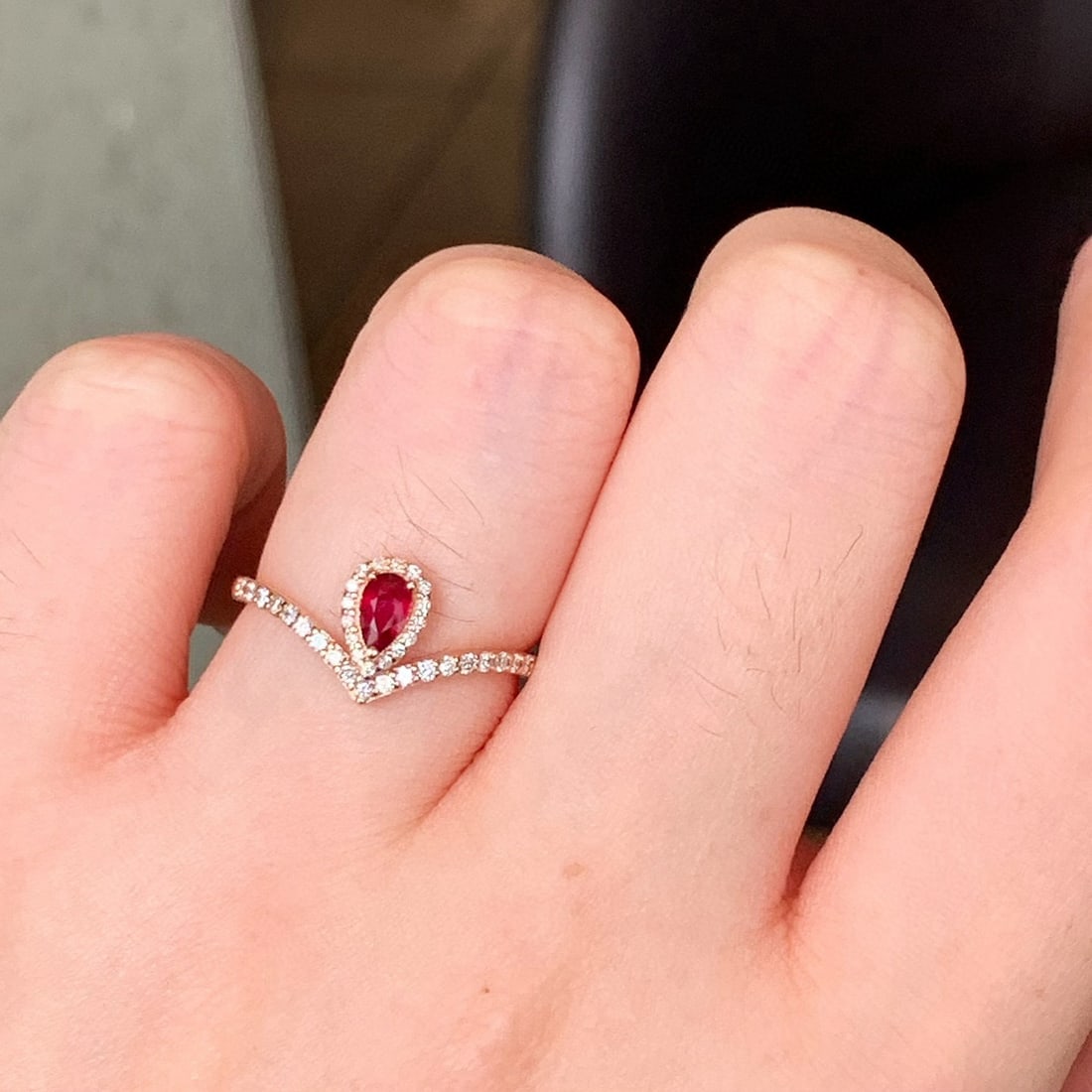 14k Gold 0.52 Ctw Natural Ruby & Diamond Ring - 6