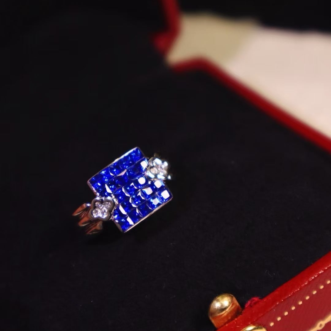 14k Gold 1.21 Ctw Natural Sapphire & Diamond Ring - 2