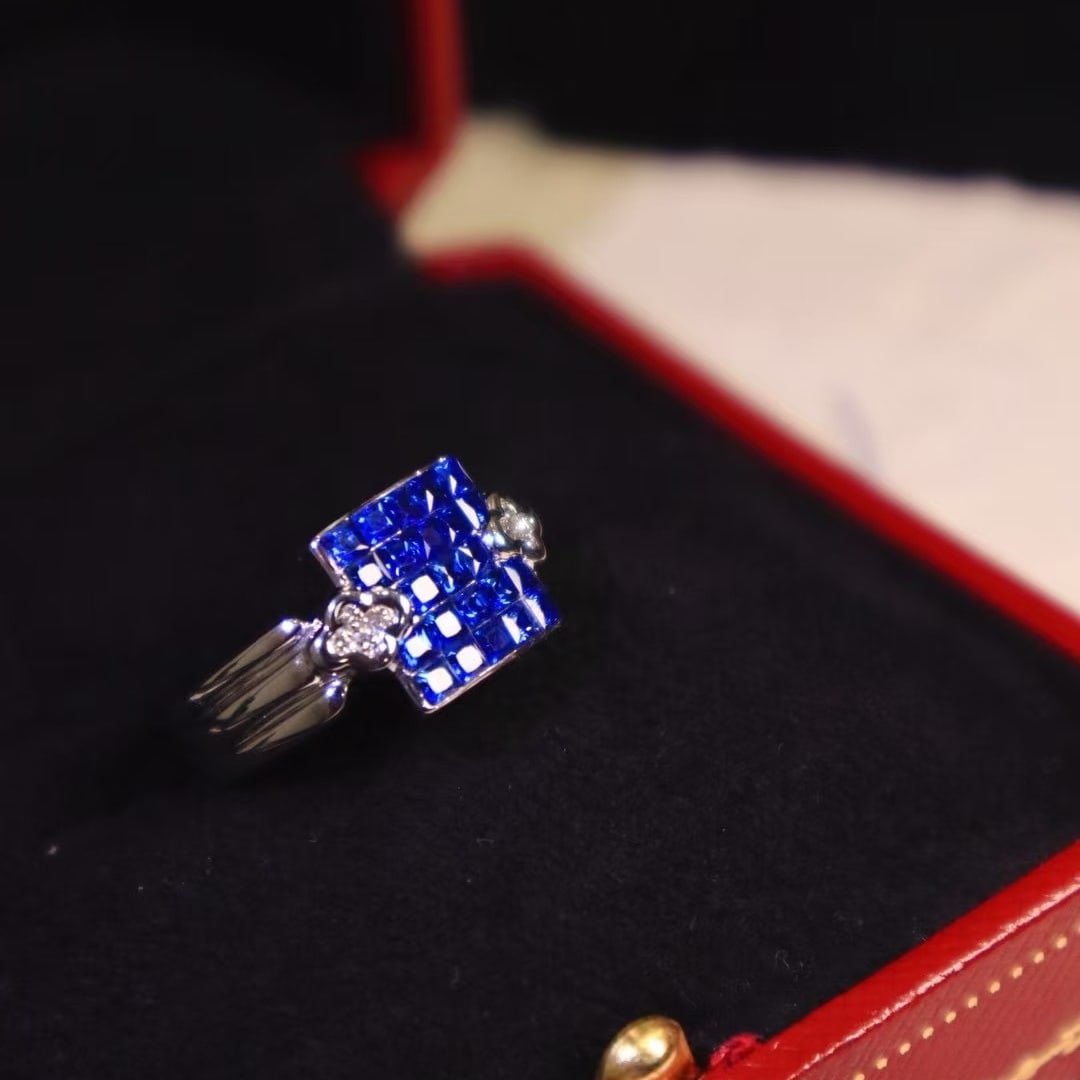 14k Gold 1.21 Ctw Natural Sapphire & Diamond Ring - 3