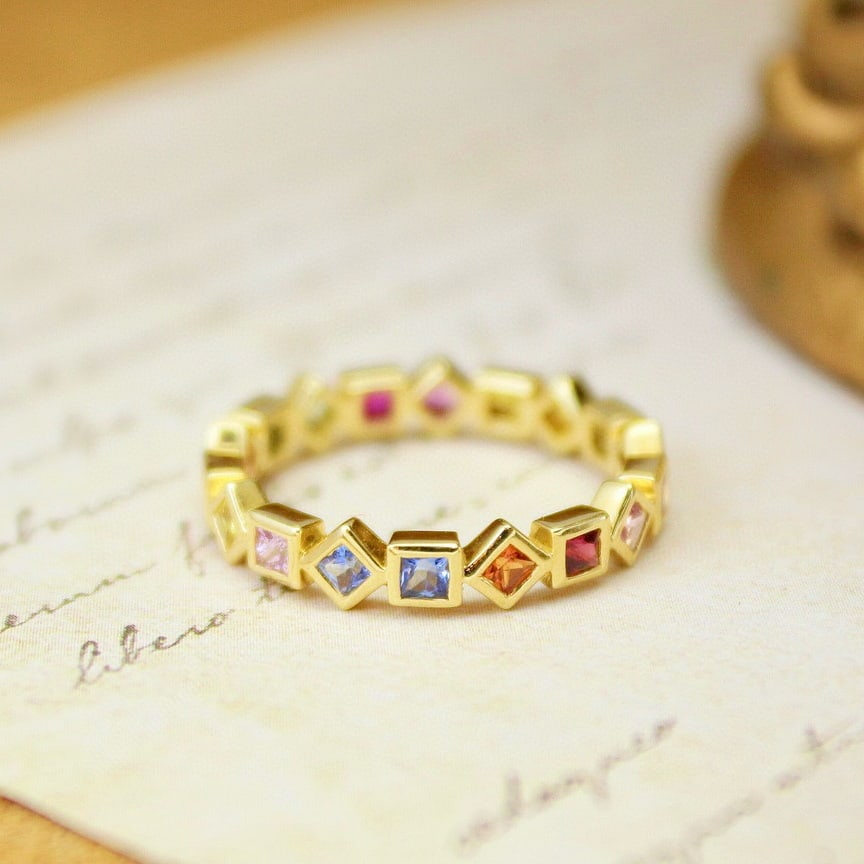 14k Gold 1.1 Ct Natural Sapphire Ring - 3