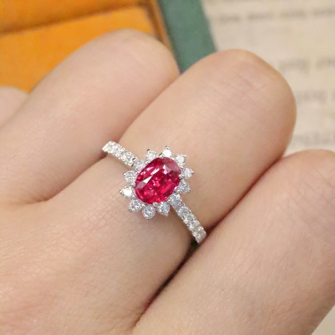 14k Gold 1.41 Ctw Natural Ruby & Diamond Ring - 2