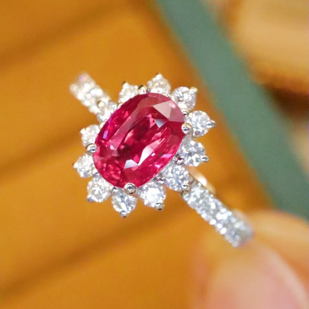 14k Gold 1.41 Ctw Natural Ruby & Diamond Ring - 5