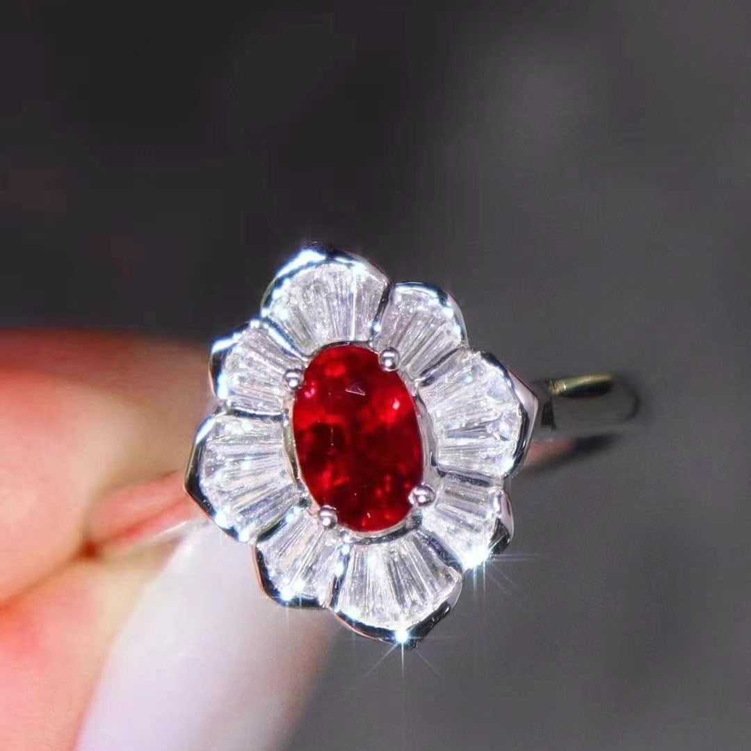 14k Gold 1.52 Ctw Natural Ruby & Diamond Ring - 3