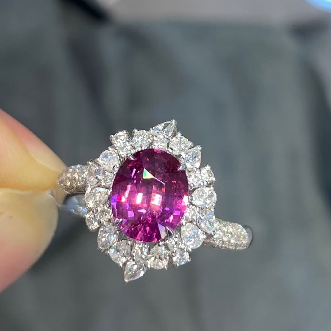 14k Gold 2.33 Ctw Natural Sapphire & Diamond Ring - 4