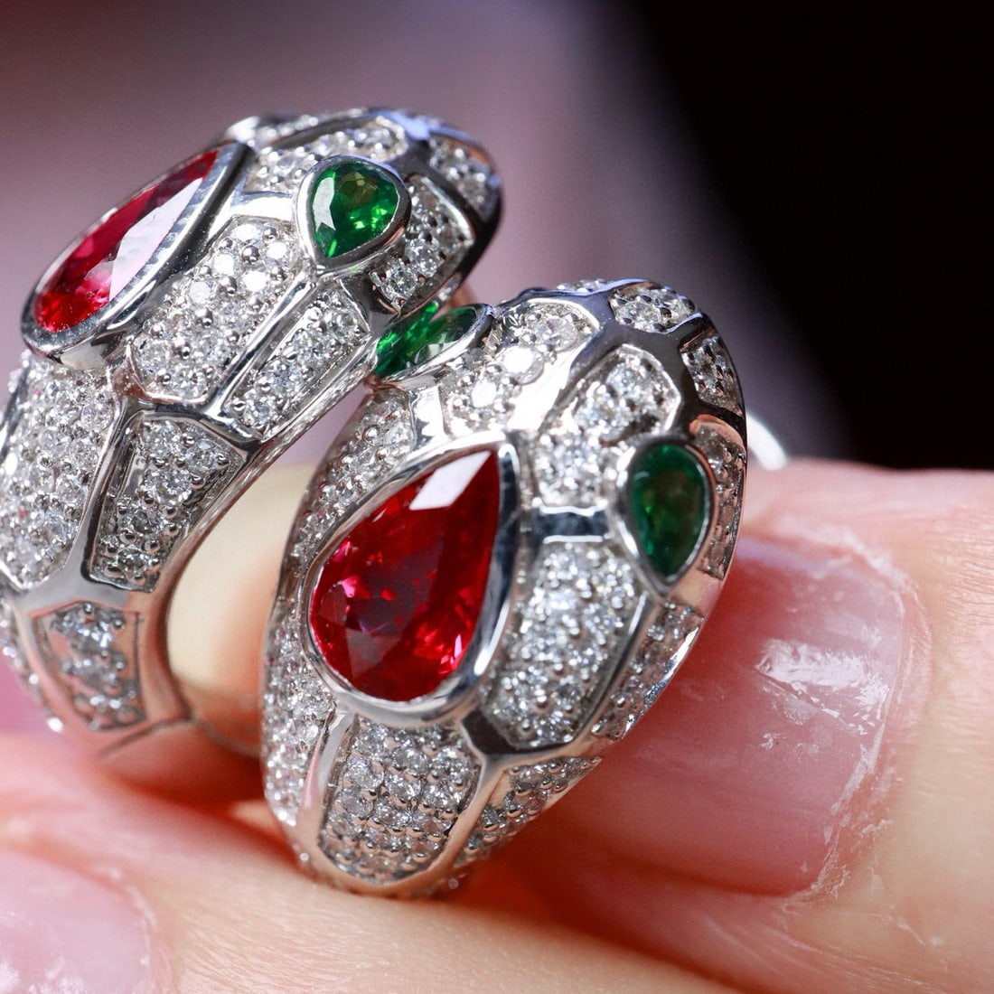 14k Gold 1.71 Ctw Natural Ruby & Diamond Earrings - 4