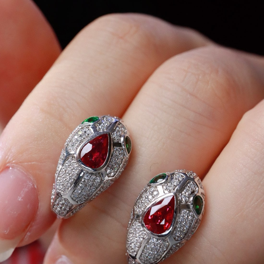 14k Gold 1.71 Ctw Natural Ruby & Diamond Earrings - 6