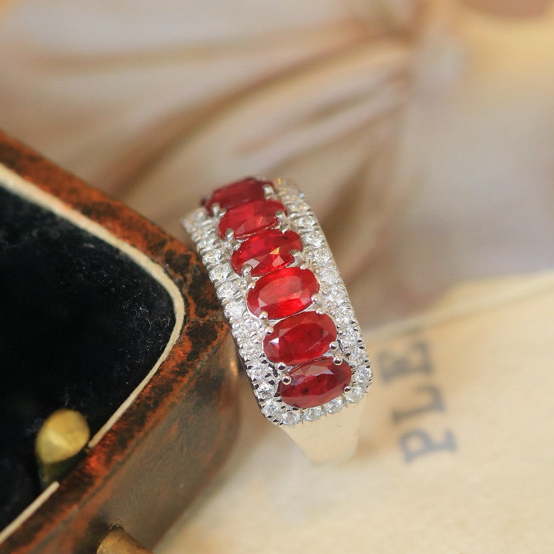 14k Gold 2.70 Ctw Natural Ruby & Diamond Ring - 3