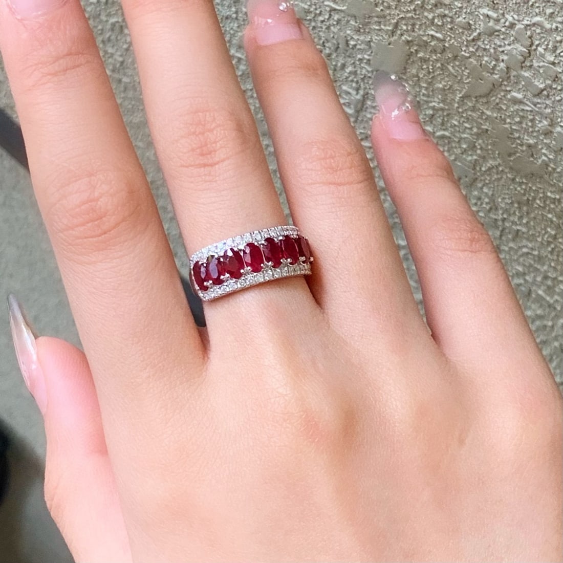 14k Gold 2.70 Ctw Natural Ruby & Diamond Ring - 7