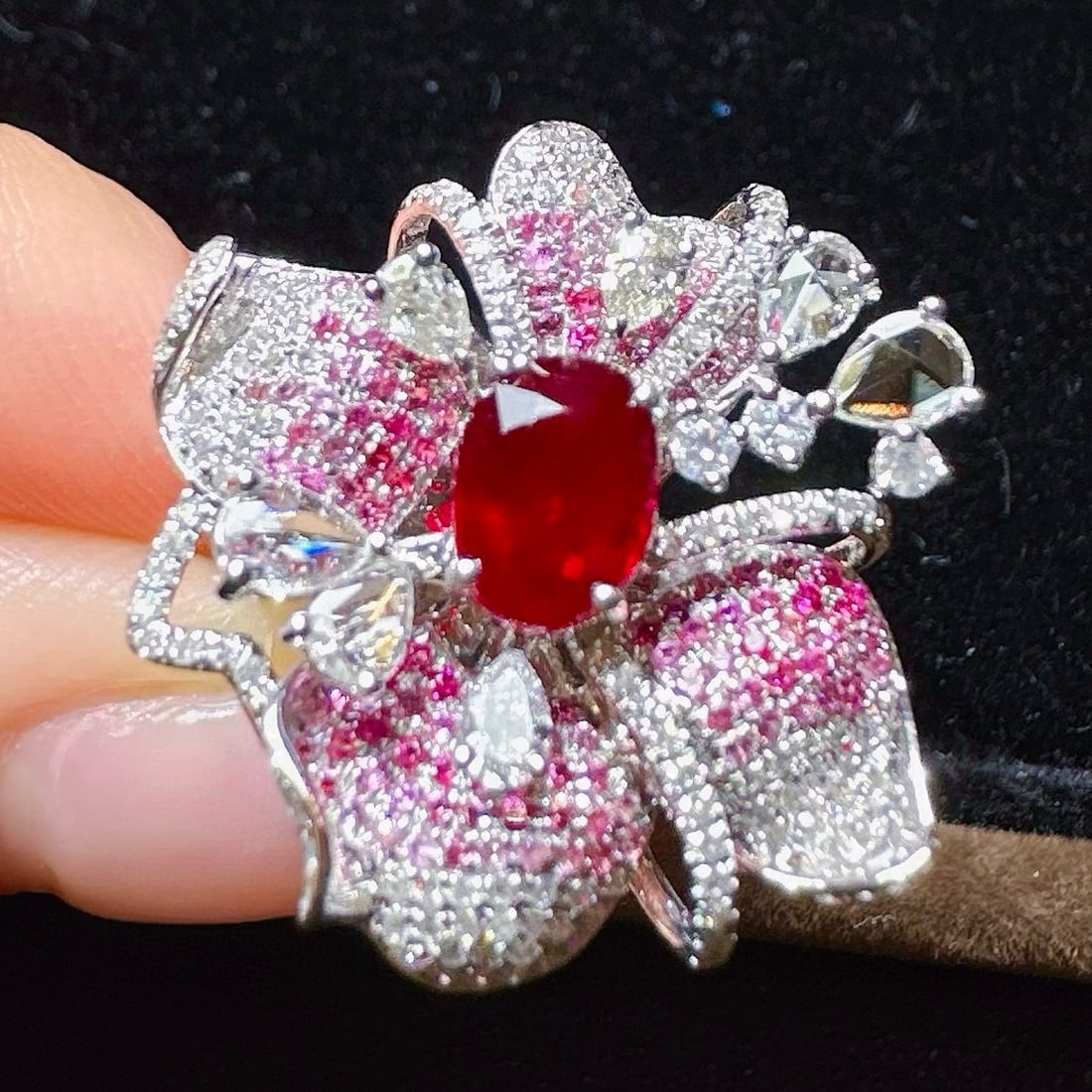 14k Gold 1.96 Ctw Natural Ruby & Diamond Ring - 3