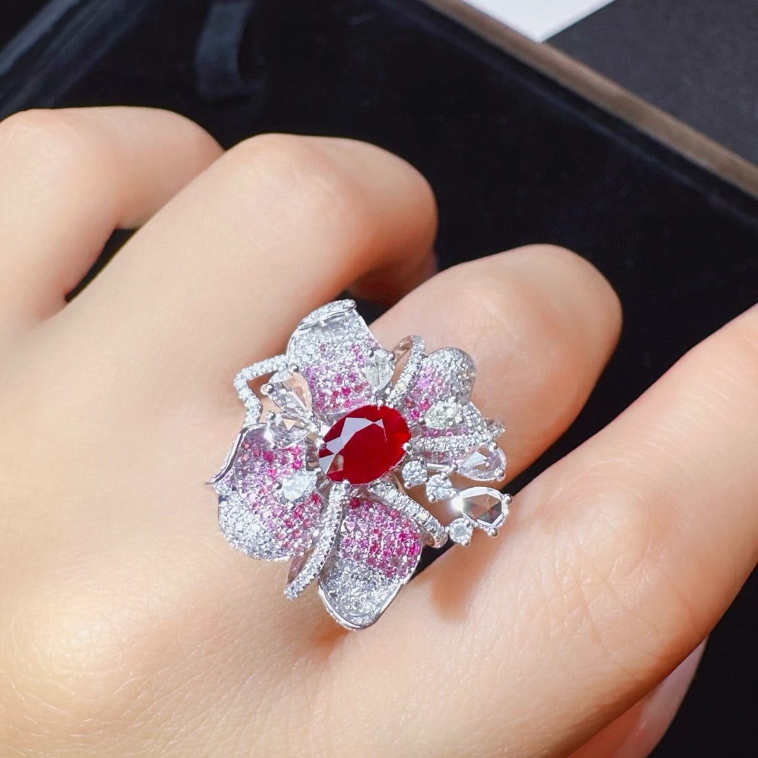 14k Gold 1.96 Ctw Natural Ruby & Diamond Ring - 4