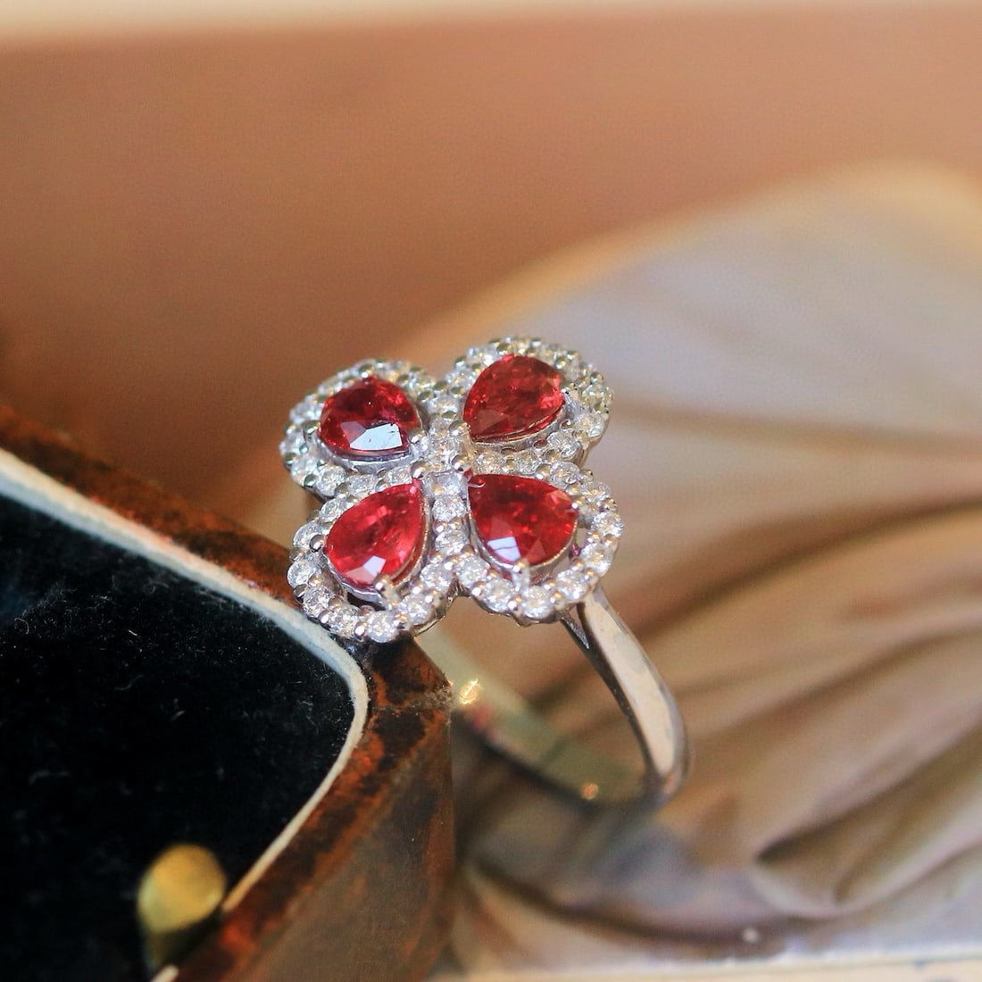 14k Gold 1.88 Ctw Natural Ruby & Diamond Ring - 2