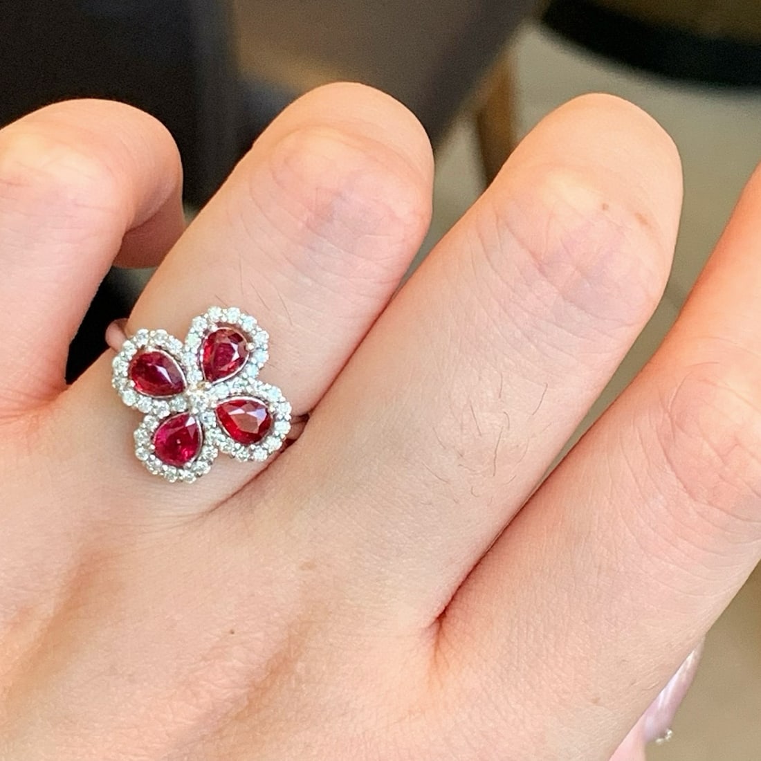 14k Gold 1.88 Ctw Natural Ruby & Diamond Ring - 4