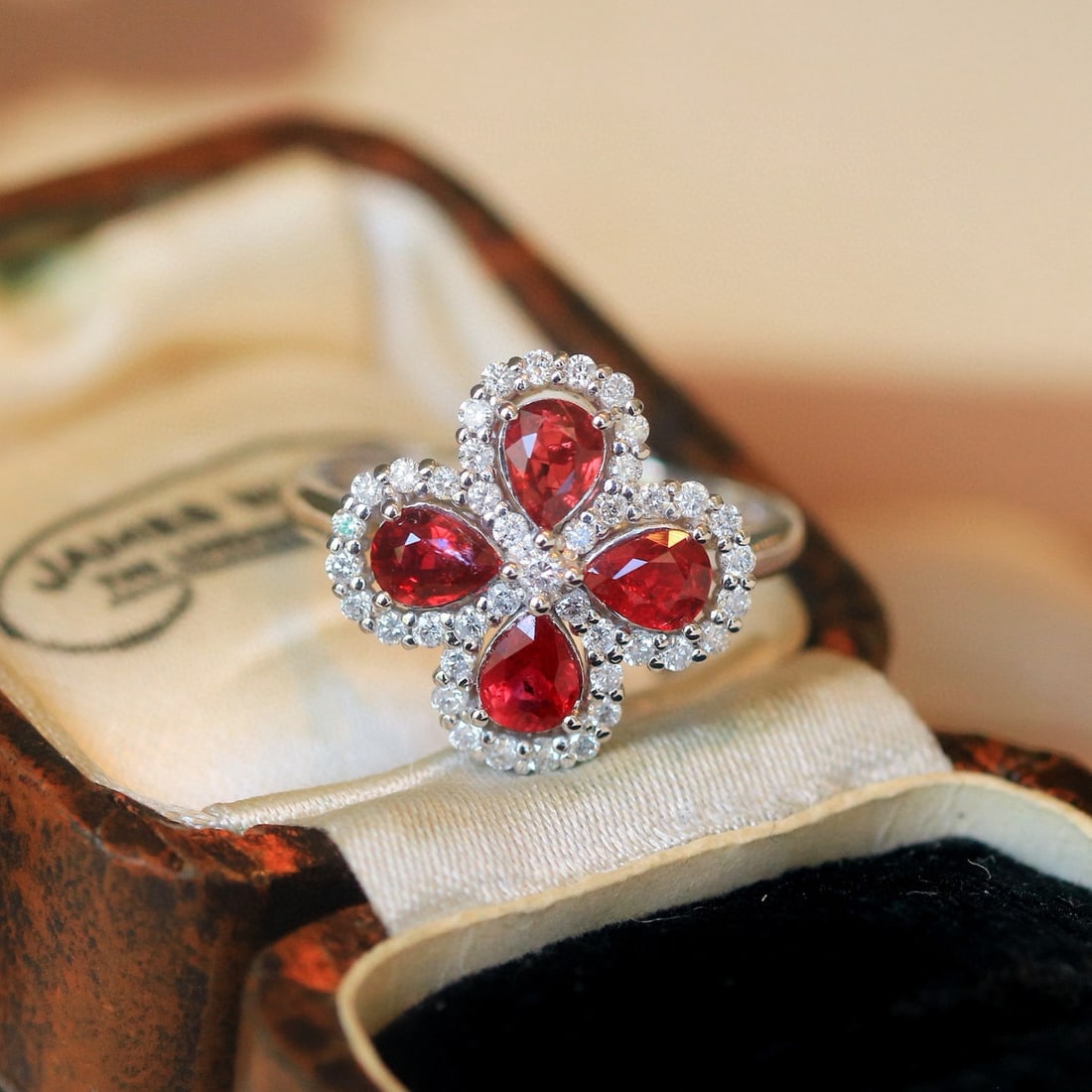 14k Gold 1.88 Ctw Natural Ruby & Diamond Ring - 6