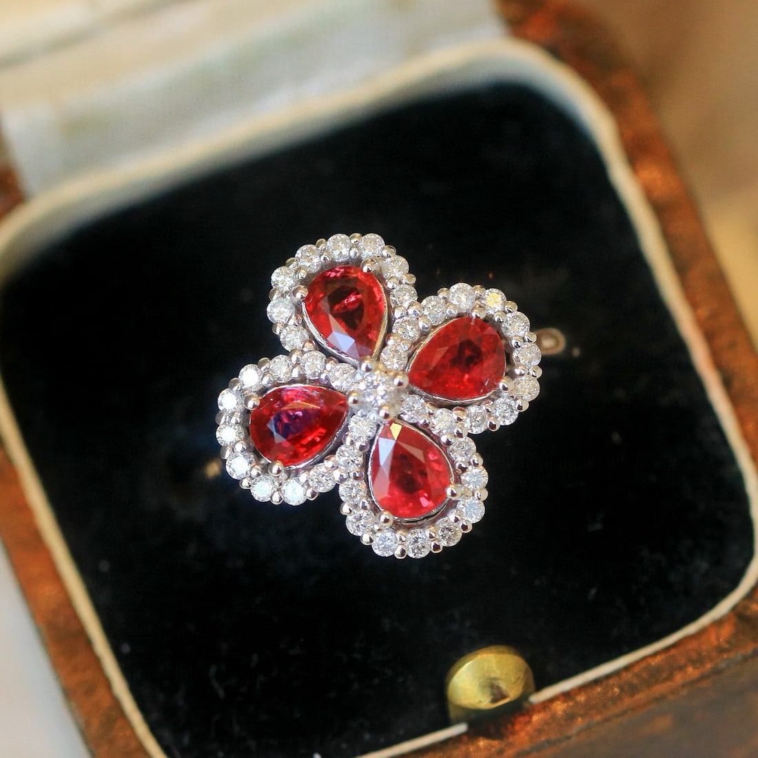 14k Gold 1.88 Ctw Natural Ruby & Diamond Ring - 7