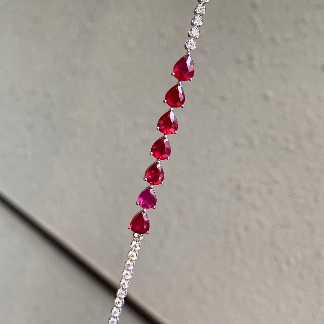 14k Gold 5.64 Ctw Natural Ruby & Diamond Bracelet - 5