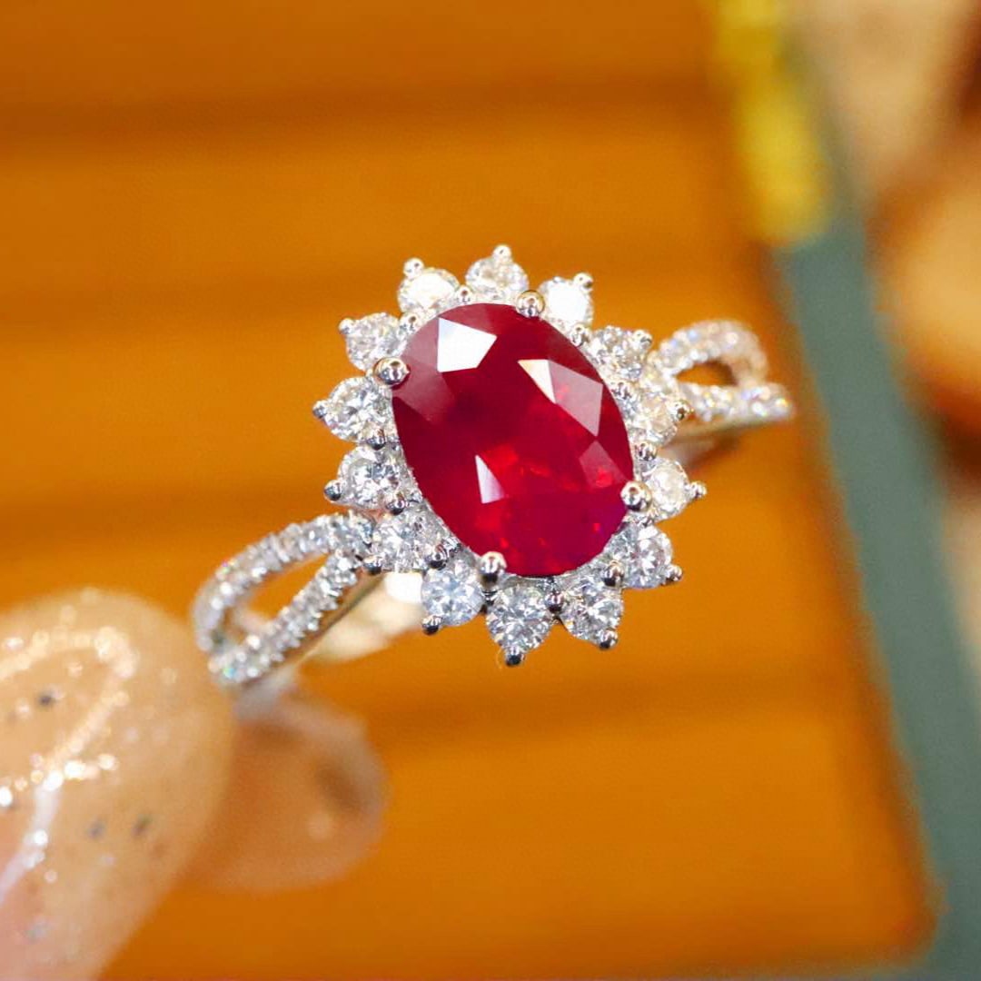 14k Gold 1.60 Ctw Natural Ruby & Diamond Ring - 2