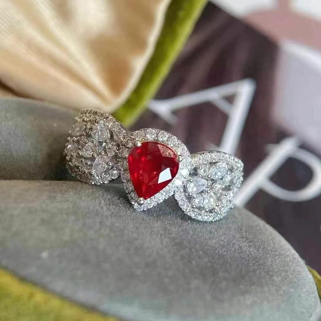 14k Gold 1.93 Ctw Natural Ruby & Diamond Ring - 3