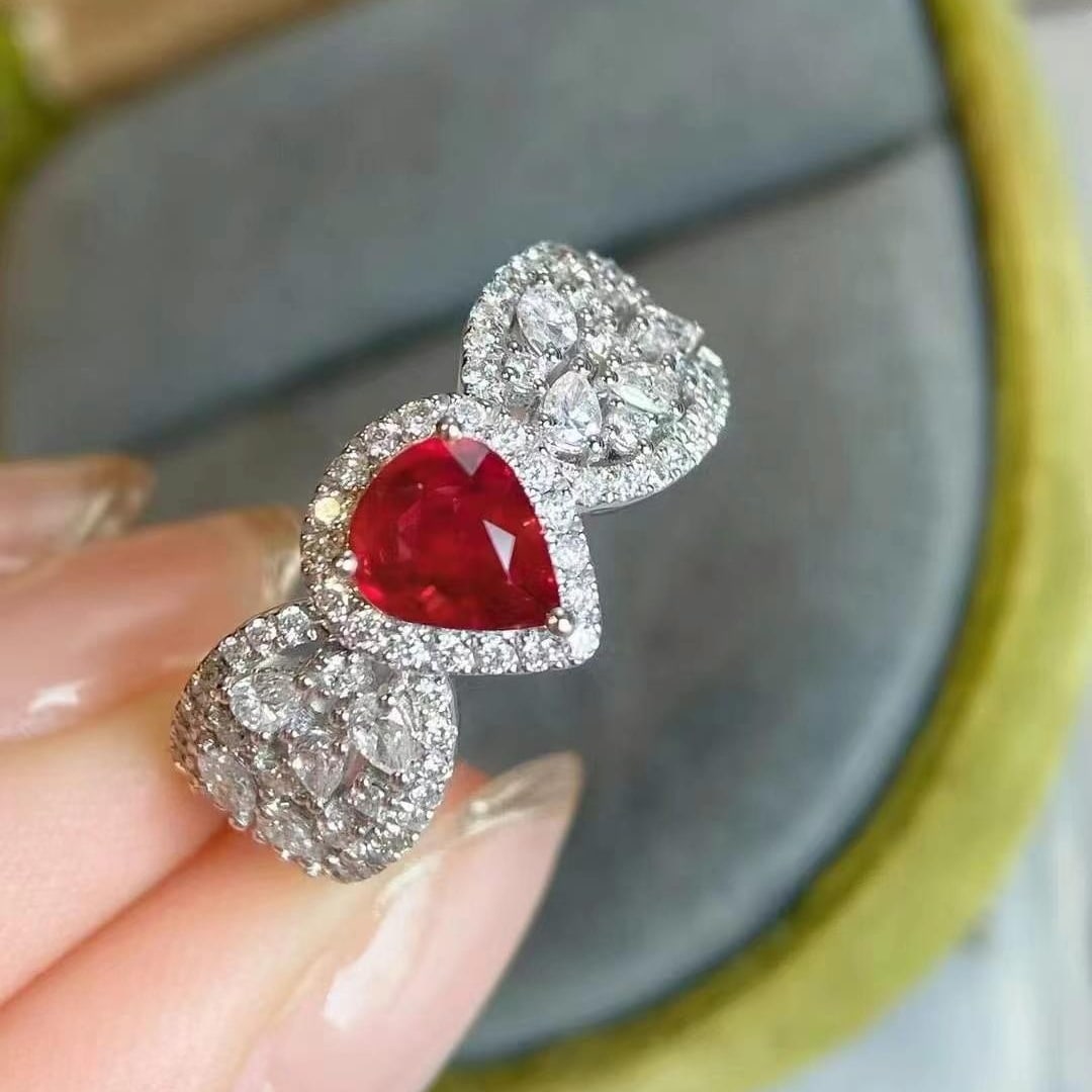 14k Gold 1.93 Ctw Natural Ruby & Diamond Ring - 5