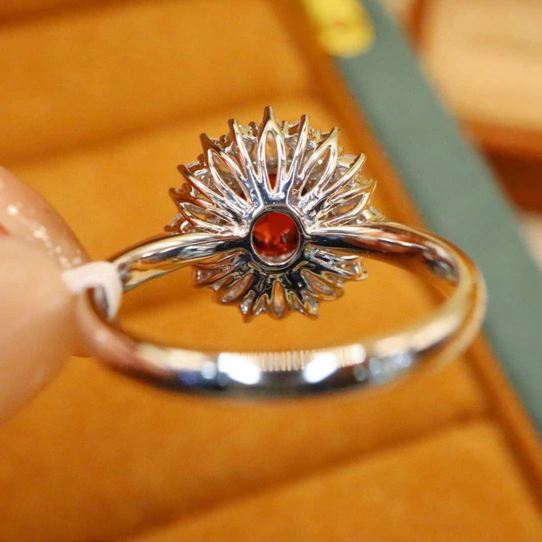 14k Gold 1.32 Ctw Natural Ruby & Diamond Ring - 4