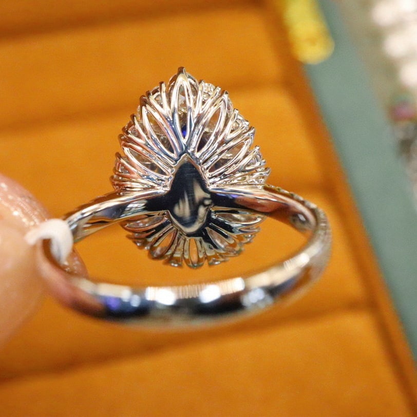 14k Gold 3.24 Ctw Natural Sapphire & Diamond Ring - 4