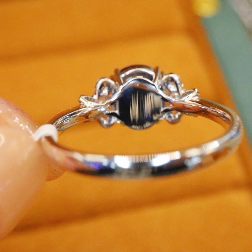 14k Gold 2.15 Ctw Natural Sapphire & Diamond Ring - 4