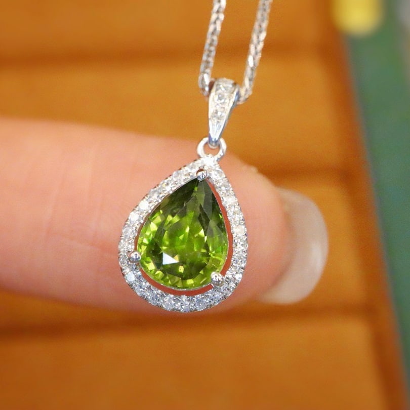14k Gold 1.57 Ctw Natural Sapphire & Diamond Pendant( Without Chain ) - 3