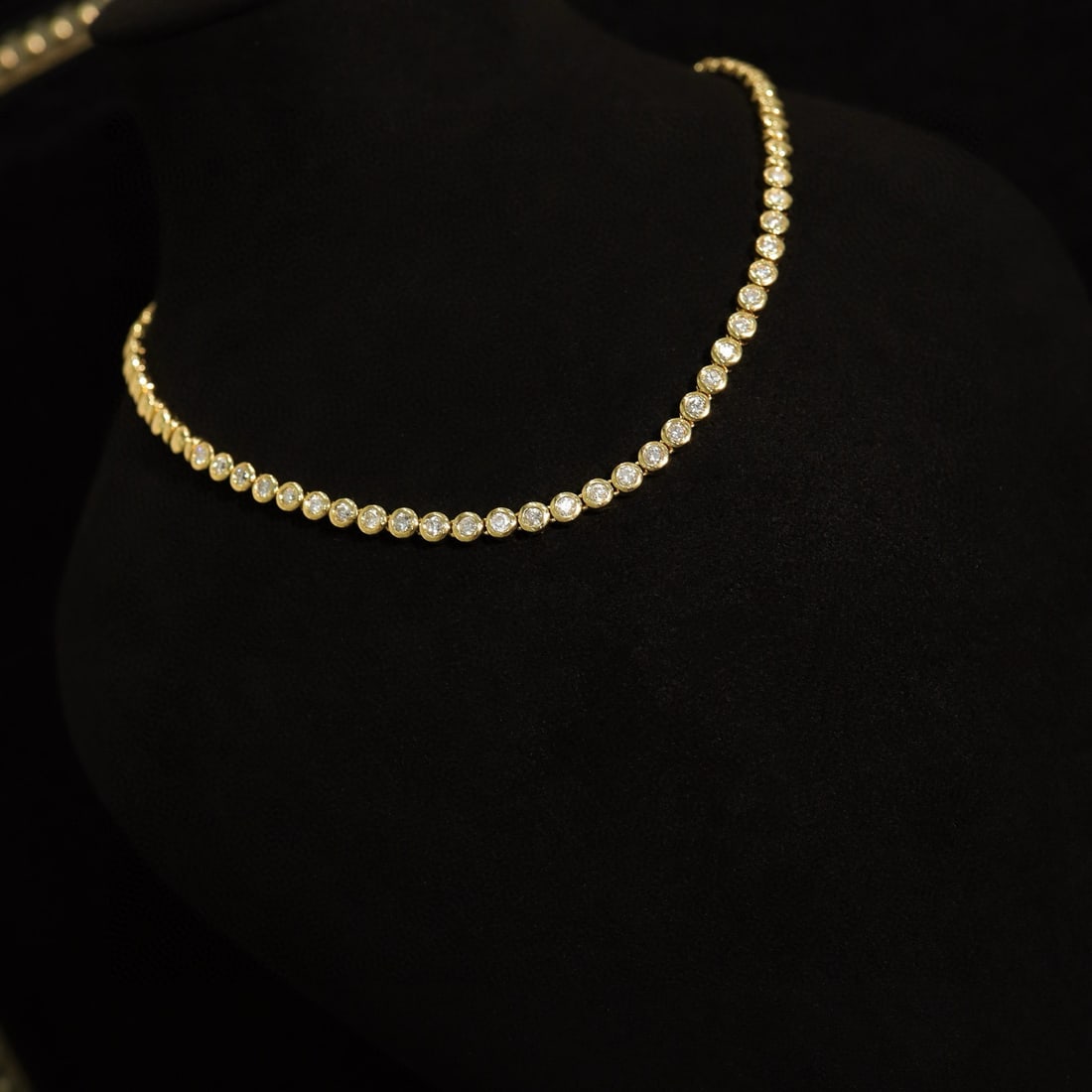 14k Gold 2.01 Ct Natural H Diamond Necklace - 7