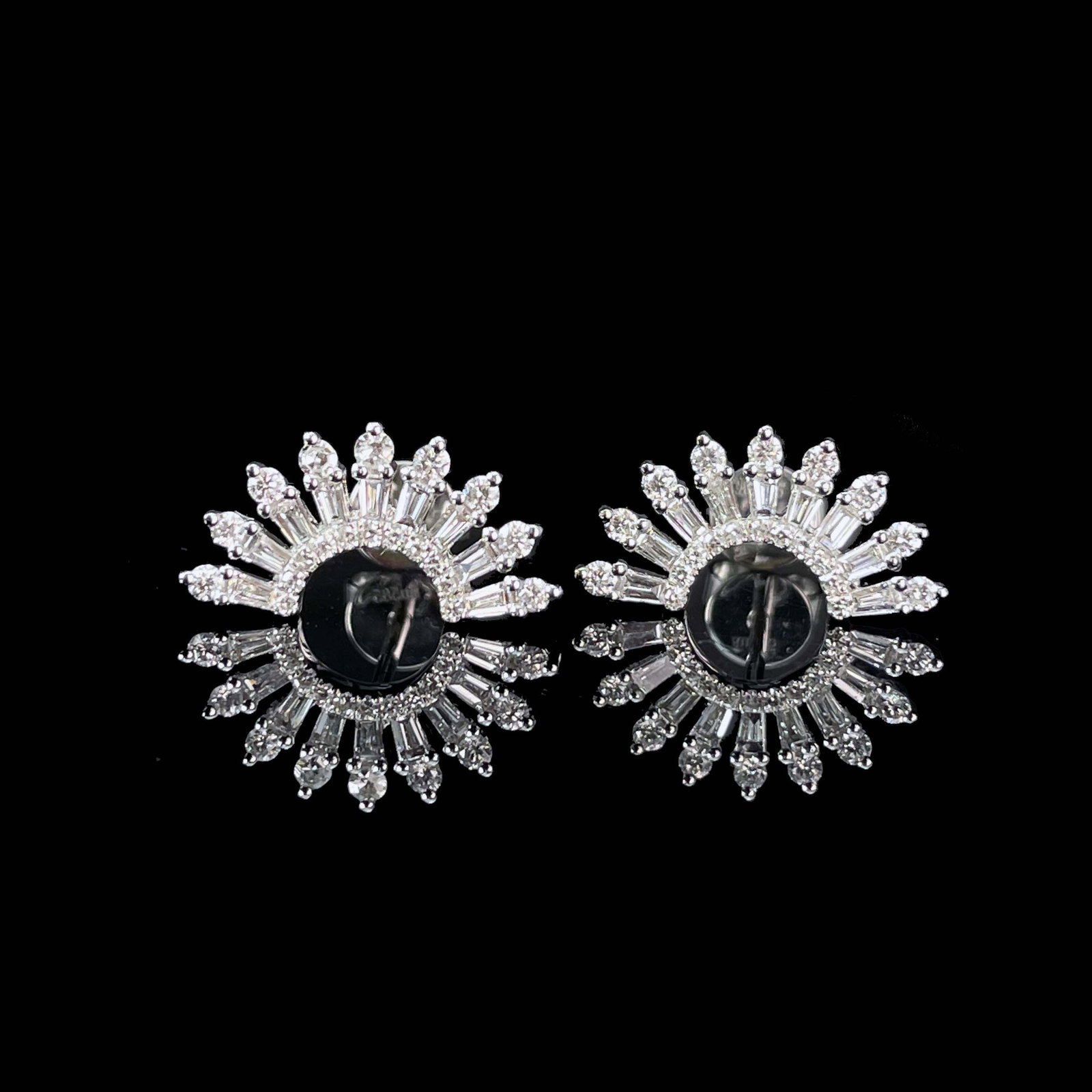 14k Gold 0.55 Ct Natural H Diamond Earrings - 3