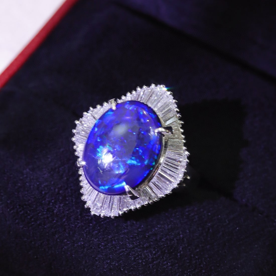 14k Gold 6.14 Ctw Natural Opal & Diamond Ring - 5