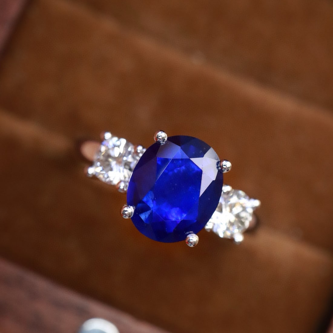 14k Gold 2.33 Ctw Natural Sapphire & Diamond Ring - 5
