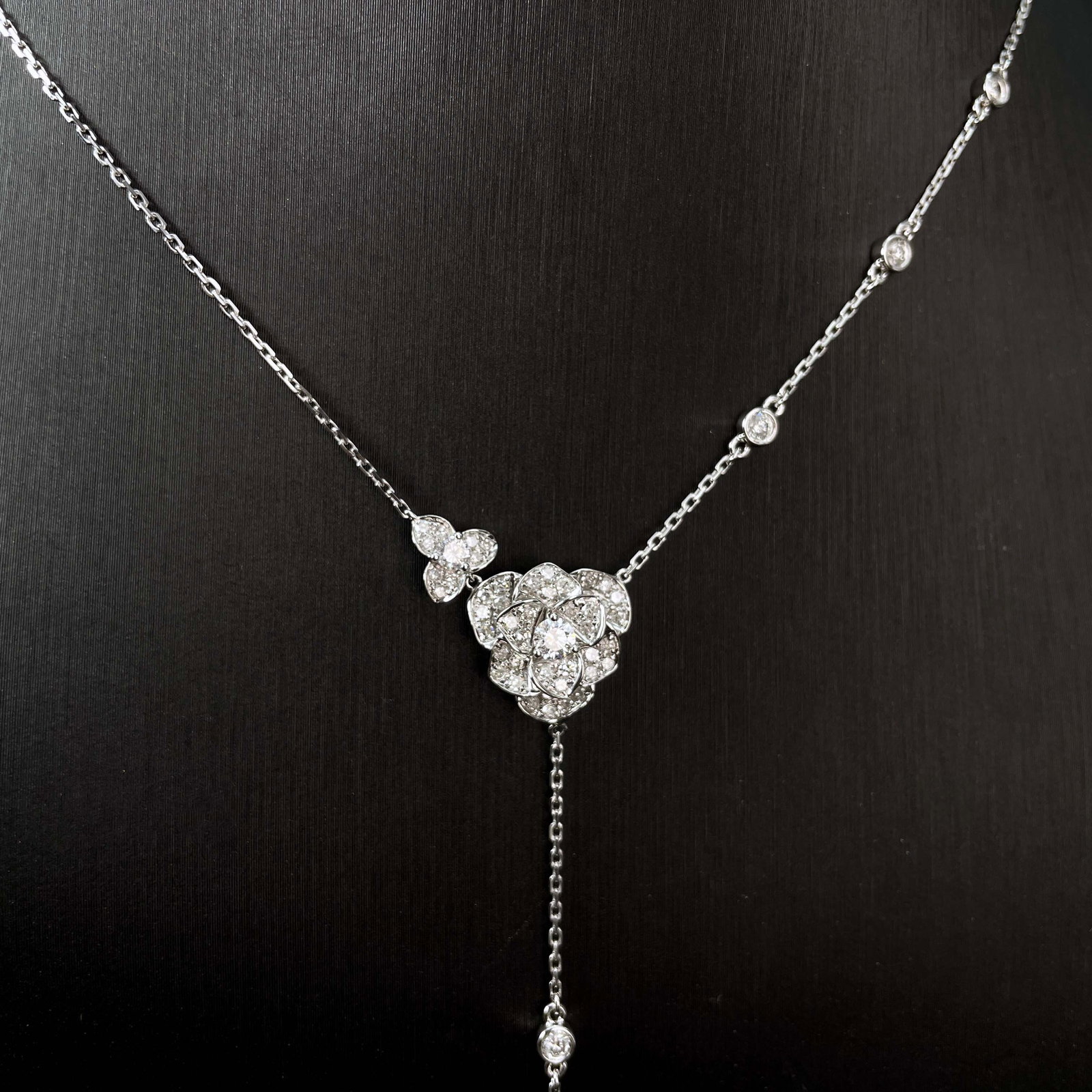 14k Gold 0.6 Ct Natural H Diamond Necklace - 3