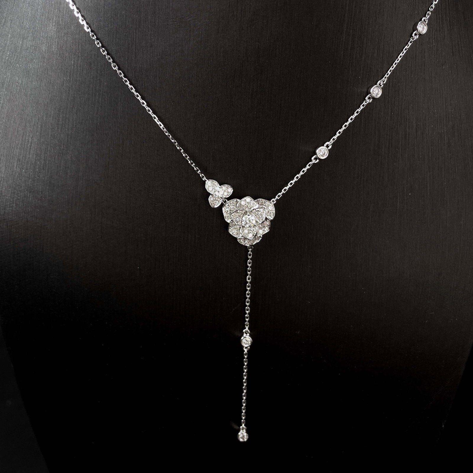 14k Gold 0.6 Ct Natural H Diamond Necklace - 4