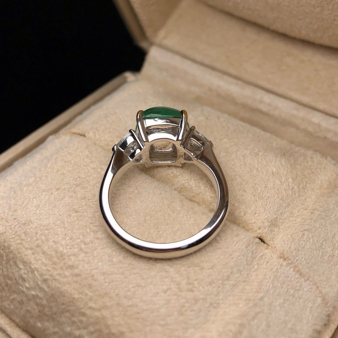 14k Gold 5.13 Ctw Natural Emerald & Diamond Ring - 4